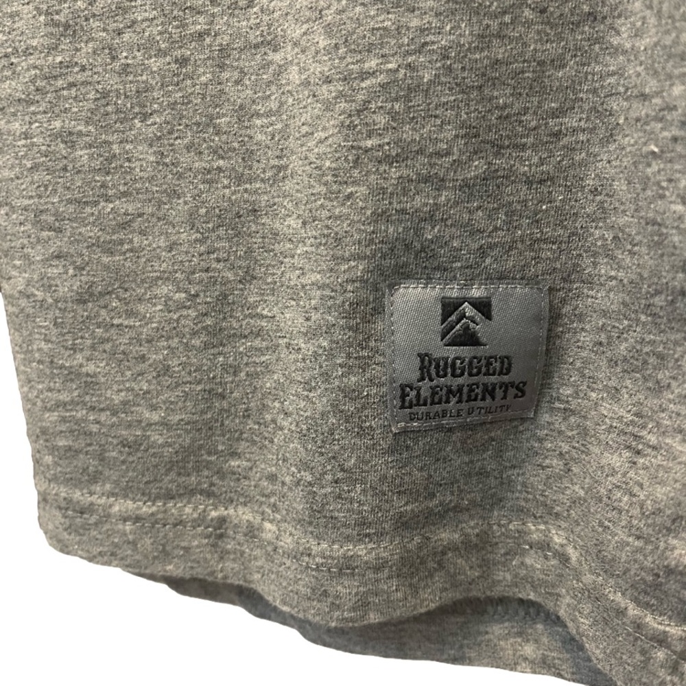 Rugged Elements Gray Cotton/Poly Large Pocket Tee… - image 2